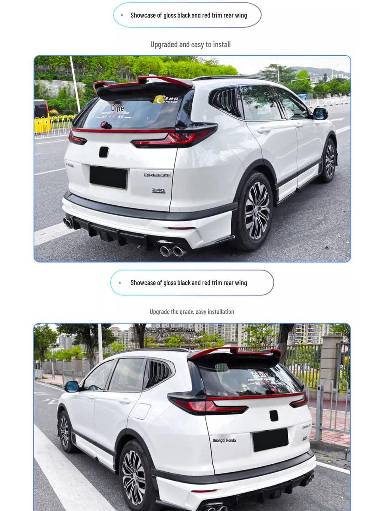 Подходит для Honda CR-V/Универсал 2017-2022: задний спойлер, крыло чайки, передний сплиттер, обвес, модификация передней губы.