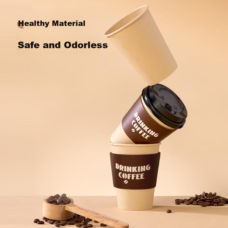 JD Original Coffee Cups, Disposable Paper Cups, Thickened Insulated Hot Drink Cups for Milk Tea And Water, 430ml [20 Sets]