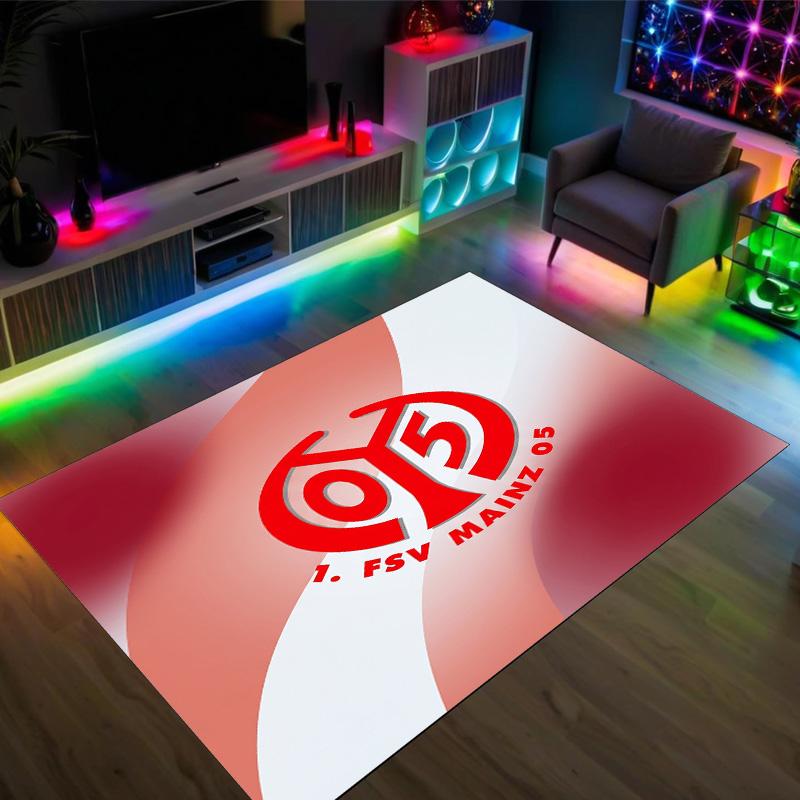 Mainz FC Design Crystal Velvet Carpet Cozy Non?Slip Printed Rug For Bedroom Living Room Entrance