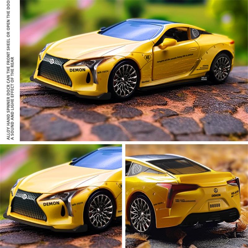 1/32 LEXUS LC500 литой спортивный автомобиль модель игрушечный гоночный автомобиль модель транспортного средства имитация звук и свет автомобиль игрушки коллекционный детский подарок