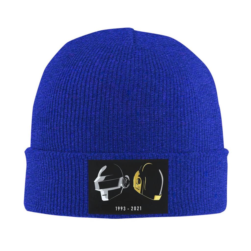 Daft Punk Electronic Music Band Tribute Helmet Art Warm Knitted Cap Bonnet Hat Autumn Winter Outdoor Beanies Hats for Unisex Women