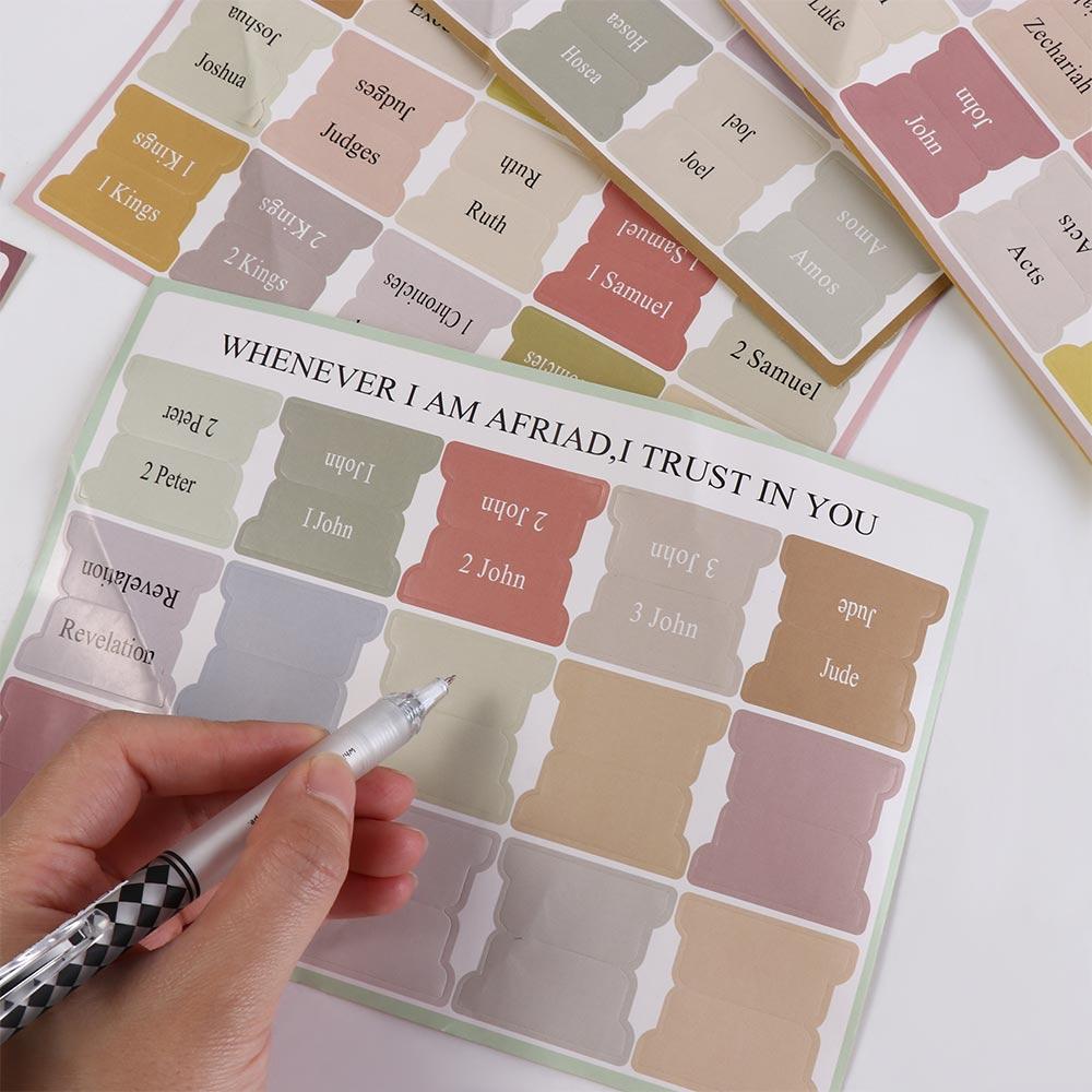 Removable Bible Index Writable Bible Label Book Accessories Bible Sticker Bookmark