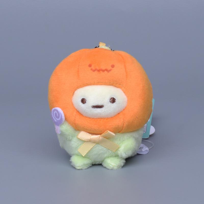 Halloween Pumpkin Sumikkogurashi Ghost Fried Shrim Plush Keychain Gift Doll Kids