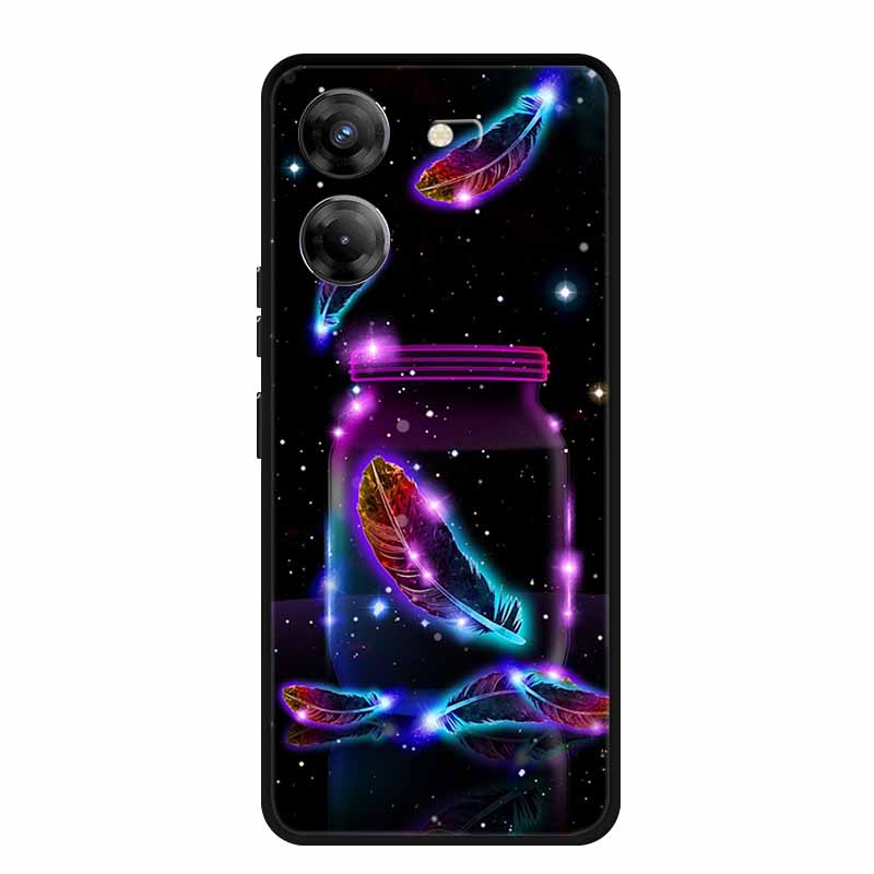 Чехол для телефона Tecno Pova 5 6.78" Coque Черный Бампер Силиконовый Мягкая Задняя Крышка Чехол Для Tecno Pova 5 Чехол Pova5 Funda Para Capa