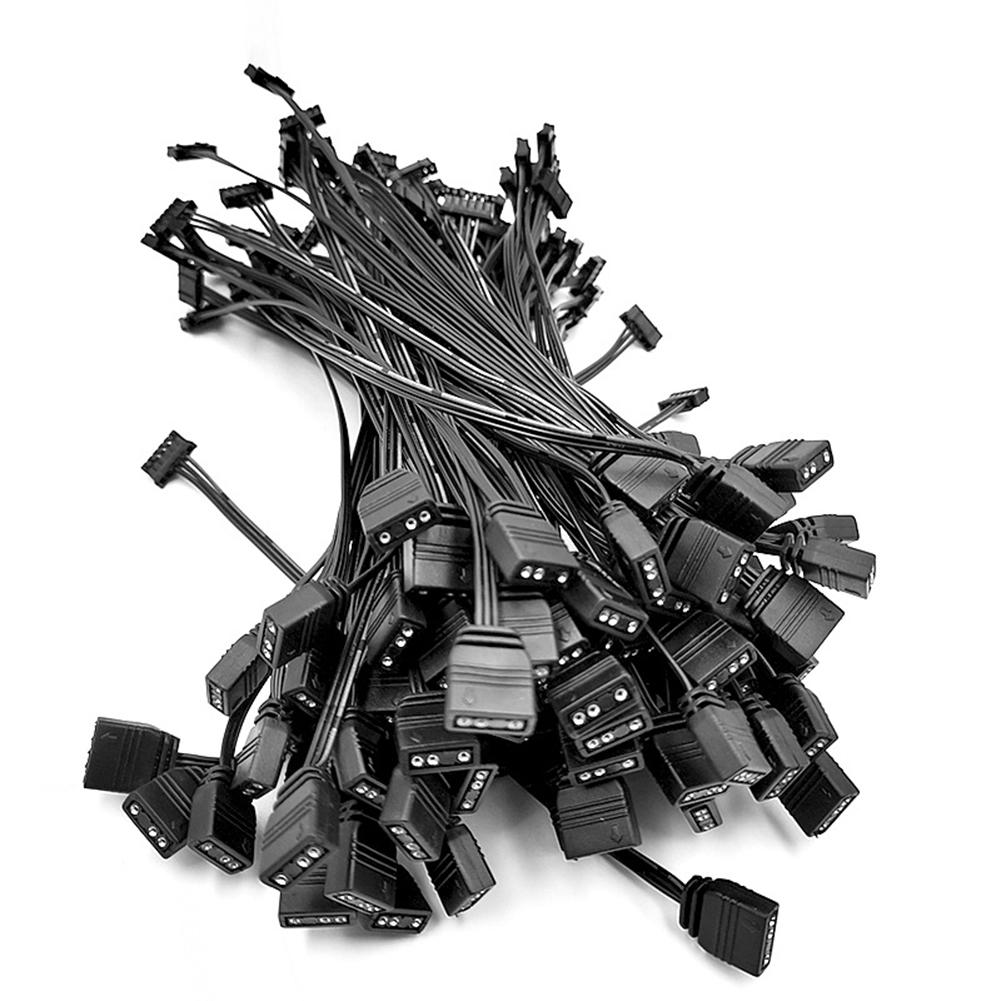 Кабель-адаптер для контроллера, маленький 4-контактный/6-контактный на 5V ARGB 3-контактный шнур, бытовые детали безопасности для компьютера, для вентилятора Coolmoon