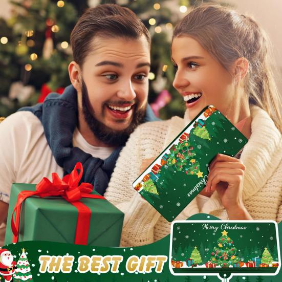 Christmas Red Envelope Money Box Gift Card Holder 10 Slots Surprise Party Greeting Card Cash Wallet for Christmas Birthdays Weddings