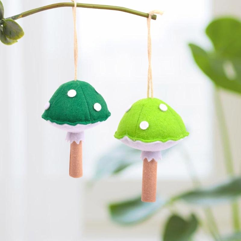 62KD Needle Felted Mushroom for Unique Bag Charm and Keychains 6Pack