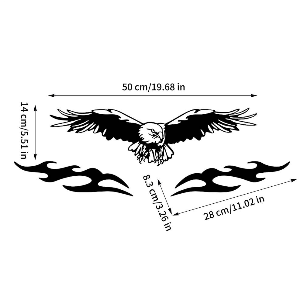 Car Stickers UV-Resistant Adhesive Eagle Pattern Decor UV-Resistant Eagles Decal For Car For Vehicles Auto Truck Hood DIY