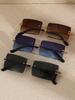 1/2/3 PC S Fashion Rectangular Metal Rimless Women Sunglasses For Men Daily Life Shades Eyewear Accessories.