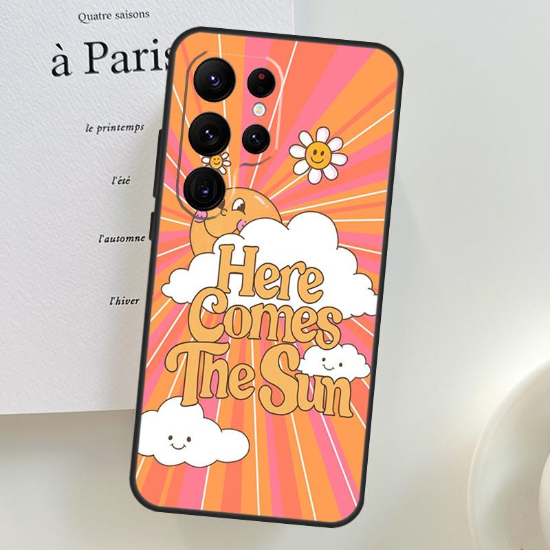 retro Groovy hippie boho rainbow Case For Samsung Galaxy S26 Ultra S24 S23 S22 S21 S25 Ultra S10 S20 Plus S25 FE Phone Cover