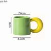 Creative Handle Ceramic Mug High Aesthetic Value Coffee Mug Cute Breakfast Cups Juice Milk Cup Couple Cups Household Water Cup