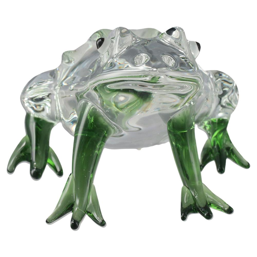 Crystal Home Decoration Ornaments Green Frog Ornament Pretty Glass Ornament Home