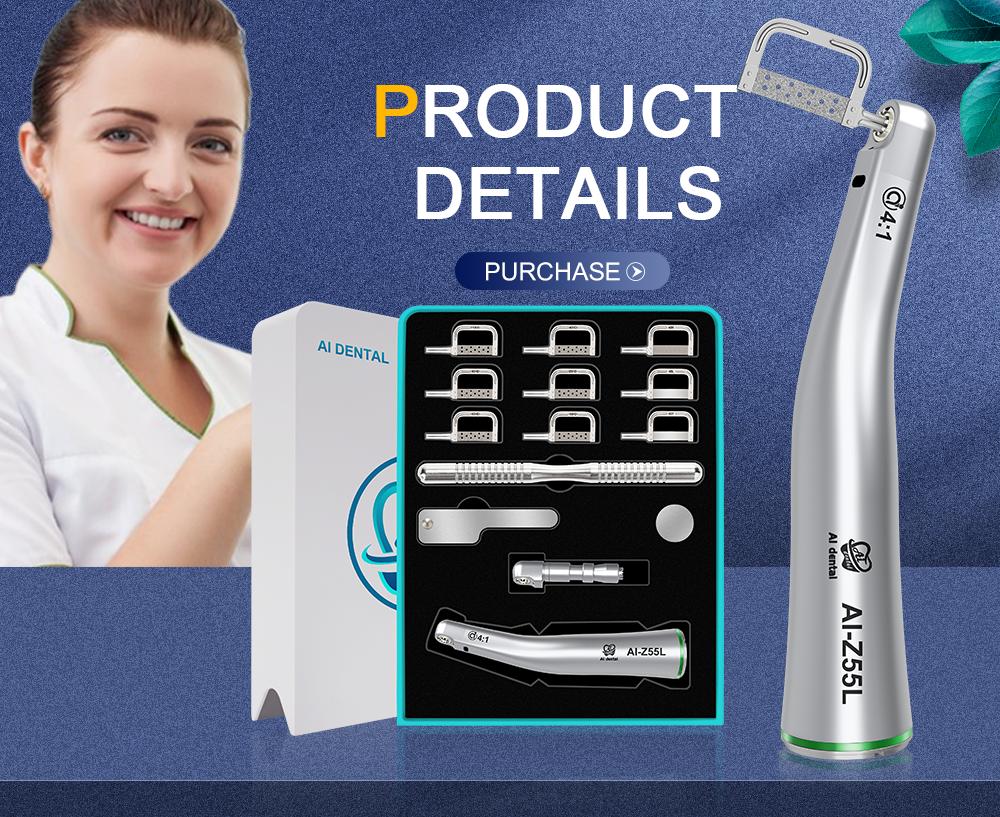 Стоматологический угловой наконечник AI-EVA-Z55L 4:1 полотно сабельной пилы, внутренний распылитель воды с оптоволоконным ортодонтическим наконечником
