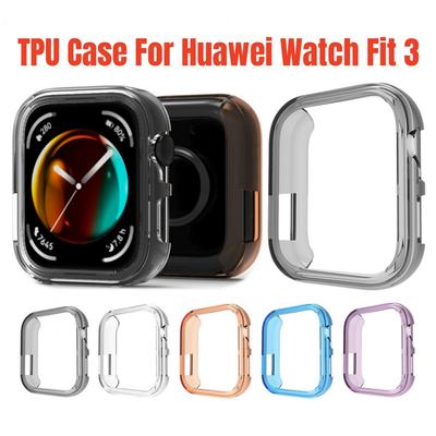 Чехол из ТПУ для Huawei Watch Fit 3, полукомплект, защитная рамка, чехол для умных часов, бампер для Huawei Watch Fit3, аксессуары