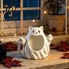 Декоративные настольные фигурки, 3D-печатный Хэллоуинский Кот-Призрак, Держатель для хранения, Статуэтка котенка с модным настольным контейнером, Полый контейнер для хранения, Конфеты