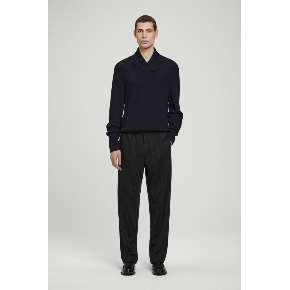 COS Японский жакет-шалька с ребристым воротником из мериносовой шерсти