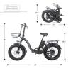 KETELES KF9 Electric Bike 1000W Dual Motor 48V35AH Lithium Battery Folding Adult Electric Bicycle 20*4.0-In Fat Tire Snow E-bike