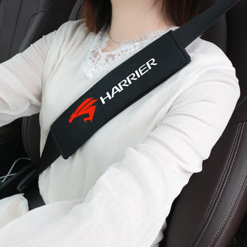 ADF3 2pcs Car Seat Belt Protect Shoulders Pads Case For Toyota Harrier Accessories Car Styling