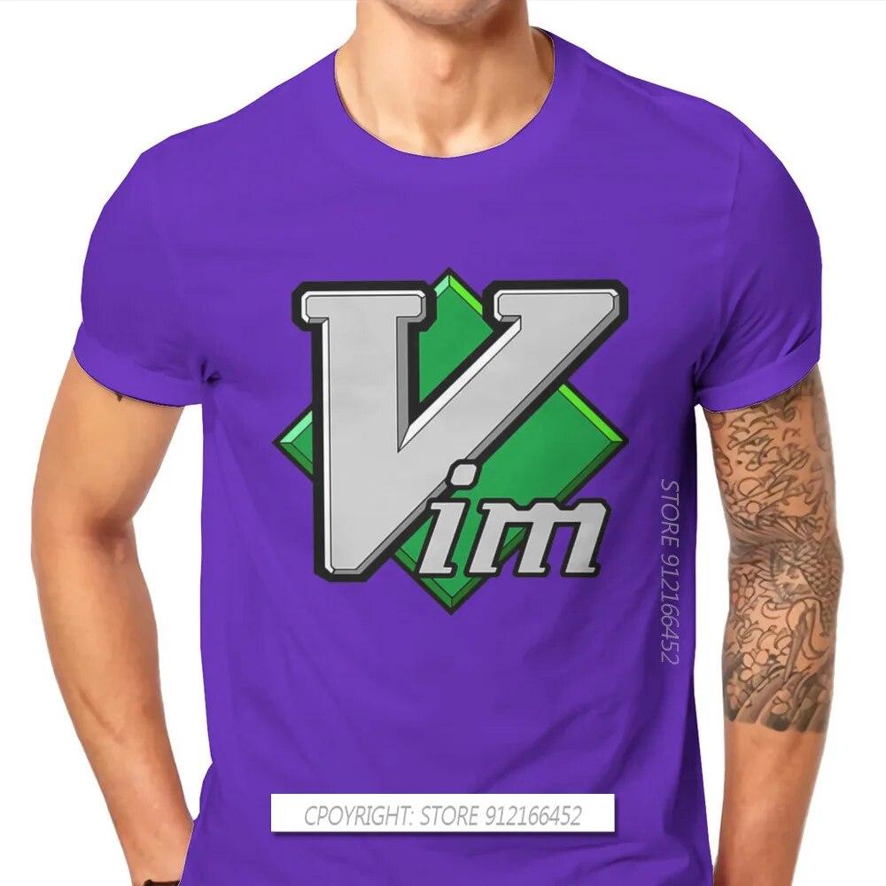Операционная система Linux Tux Пингвин Тканевая футболка VIM Элегантная футболка большого размера унисекс Одежда с принтом Большая распродажа