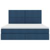 Storage Bed with Mattress Blue 160 x 200 cm Polyester