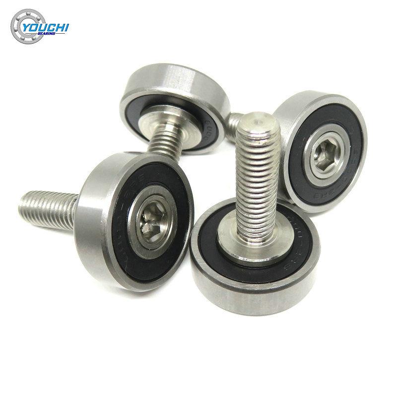 1pcs OD 26mm Screw Roller Bearings With Stainelss Steel M8 Thread JS600026-8C2L25M8 Door Window Metal Guide Wheel
