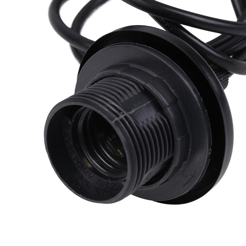 Черный/белый E27 подвесной патрон лампы с 0,5/0,8/1,2/2 м подвесной провод потолочный патрон лампы цоколь для люстры