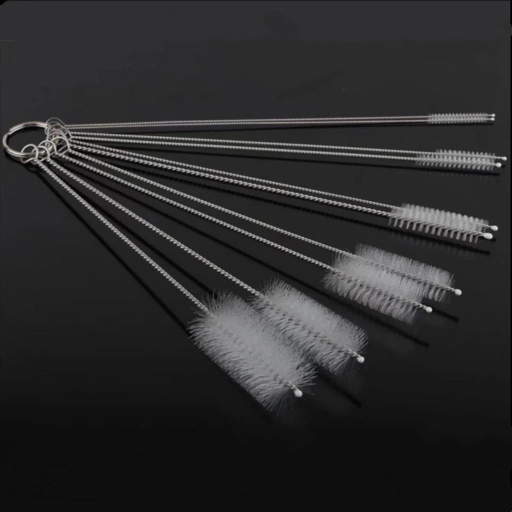 Щетки для чистки бутылок, 10 штук, многофункциональная чистящая щетка для многоразовых соломинок для бутылок