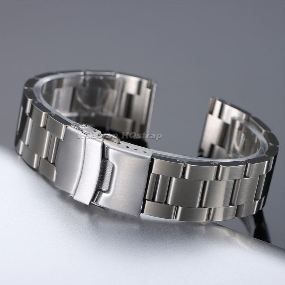 Металлический браслет с прямым концом для Seiko SKX007/009 для браслета Oyster 18 мм 20 мм 22 мм 24 мм 26 мм Сплошная нержавеющая сталь Универсальный браслет