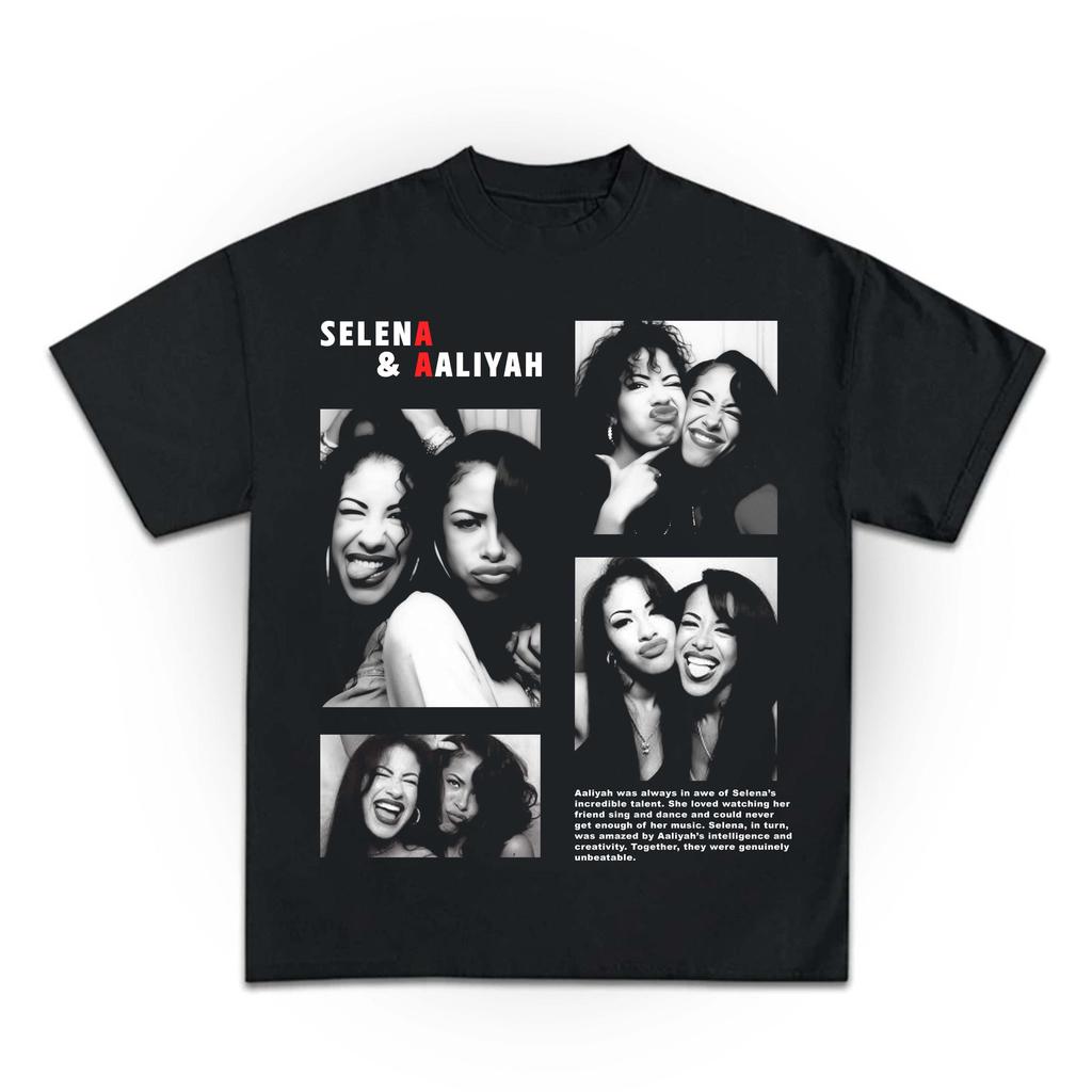 SELENAAALIYAH Portrait Printed Tshirt Women and Unisex Street Style Top SpringSummer Loose Short Sleeve Unisex Tshirt