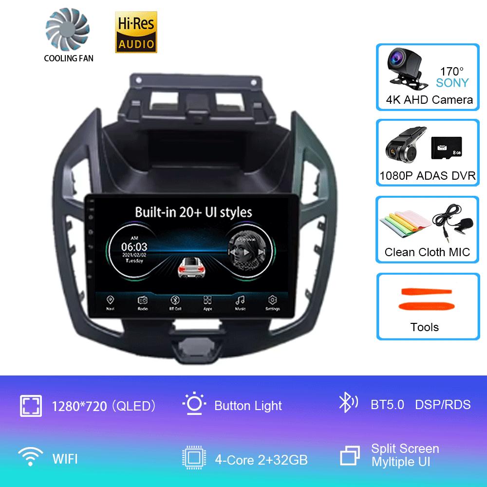 Для FORD TRANSIT Connect 2014-2019 Автомобильная стереосистема 9 дюймов Радио Android 14 Аудио CarPlay WITSON Multimídia Automotivo GPS WIFI BT DSP