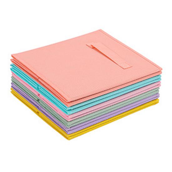 Fabric Storage Cube with Handle Large Capacity Easy Access Foldable Heavy-Duty Toys Clothes Storage Box Organization Accessory