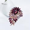Elegant Colorful Rhinestone Glass Brooch Vibrant Color Irregular Shape Pin Shawl Scarf Suit Collar Badge Outfit Accessories
