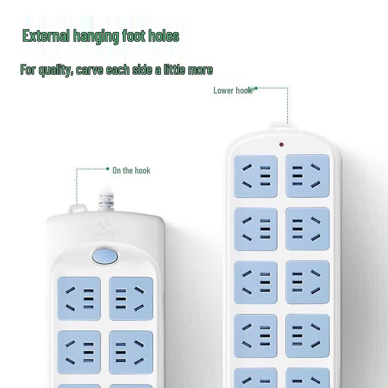 BULL New National Standard 10-Outlet Power Strip with 5M Cable