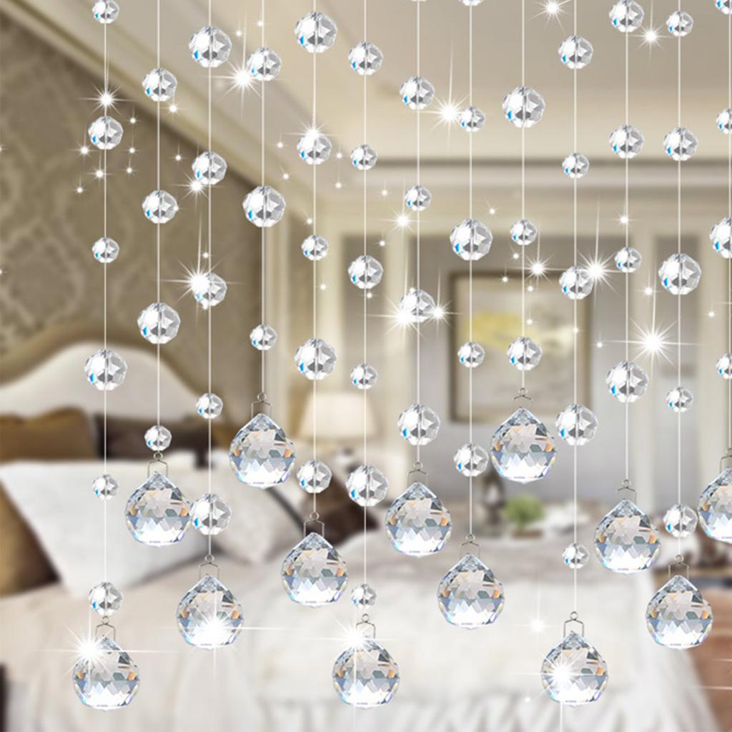 Crystal Glass Bead Curtain Luxury Living Room Bedroom Window Door Wedding Decor