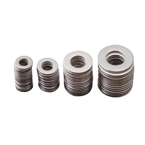 105 шт., 6 размеров, прочный набор прокладок с плоской шайбой из нержавеющей стали