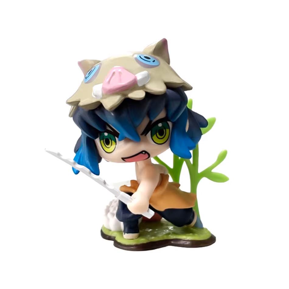 ! Аниме Клинок, рассекающий демонов Фигурка-сюрприз Танджиро Камадо Незуко мультяшная ПВХ Модель Настольное украшение Детский Рождество Новый Год Подарок