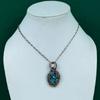 Copper chrysocolla pendant gemstone jewelry copper wire wrapped jewelry rainbow moonstone pendant handmade designer pendant gift for mother