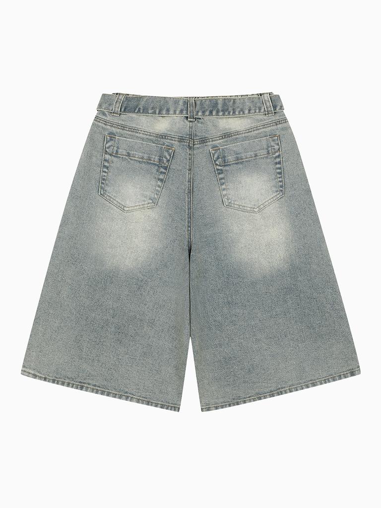 Джинсовые брюки-бермуды HANGTEN женские с ремнем_291(10570-156-402-10)