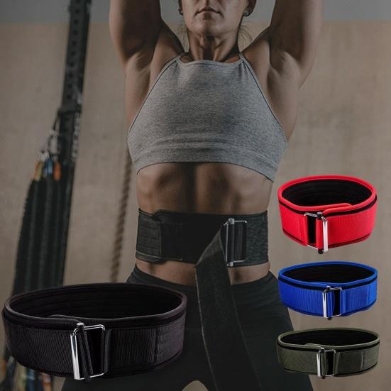 Quick Locking Weight Lifting Belt for Men & Women Comfortable Adjustable Lumbar & Back Support Belt for Bodybuilding Squats