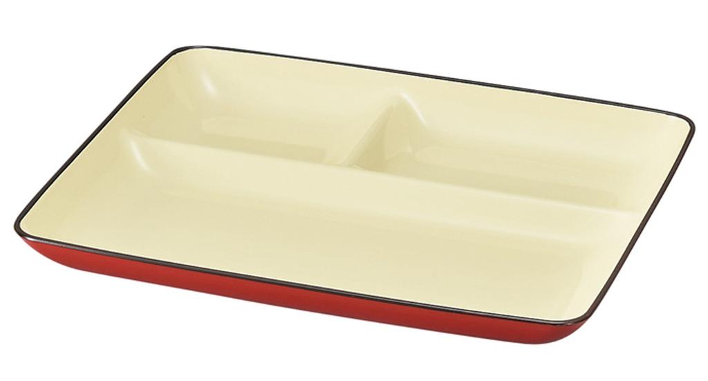 Yamanaka Lacquer Naturel Meal Plate, Red, M16192-2