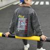 Children's Winter Suit Boys Thick Denim Jacket and Velvet Pants Two-piece Boys