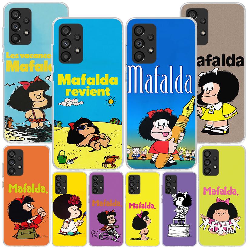 Mafalda Cartoon Phone Case For Samsung Galaxy A17 A16 A15 A14 A13 A57 A56 A55 A54 A53 A37 A36 A35 A34 A33 A26 A25 A24 A23 Galaxy