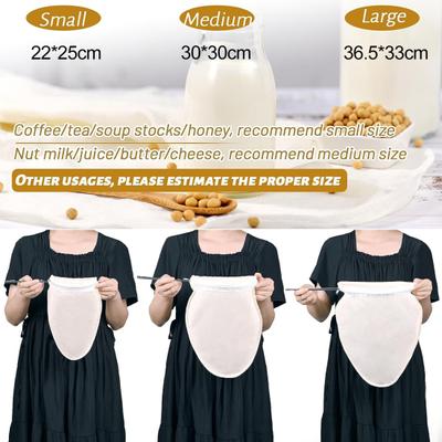 1 комплект, фильтр-пакет для чая с молоком, ультратонкая сетка, стальное кольцо, длинная ручка, многоразовая марля, чайный орех, фильтр для соевого молока, кофе, сока, сетчатый фильтр