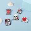 Ghost Gothic Skeletion Clothes Decor Women Scarf Pins Halloween Enamel Pins Korean Style Brooch