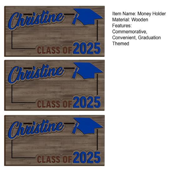 Graduation Gift Money Holder Wooden Class of 2025 Cash Holder Graduation Cash Gift Holder Keepsake for High School College University Graduates