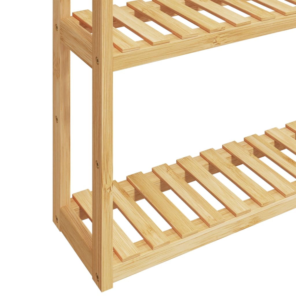 Bathroom Shelf with 3 Shelves Wall Mounted 60 x 15 x 54 cm Bamboo