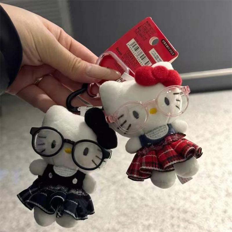 Мультяшный Плюшевый Брелок-Подвеска Sanrio Hello Kitty Милая Мягкая Кукла Брелок Изысканные Креативные Аксессуары для Украшения Рюкзака