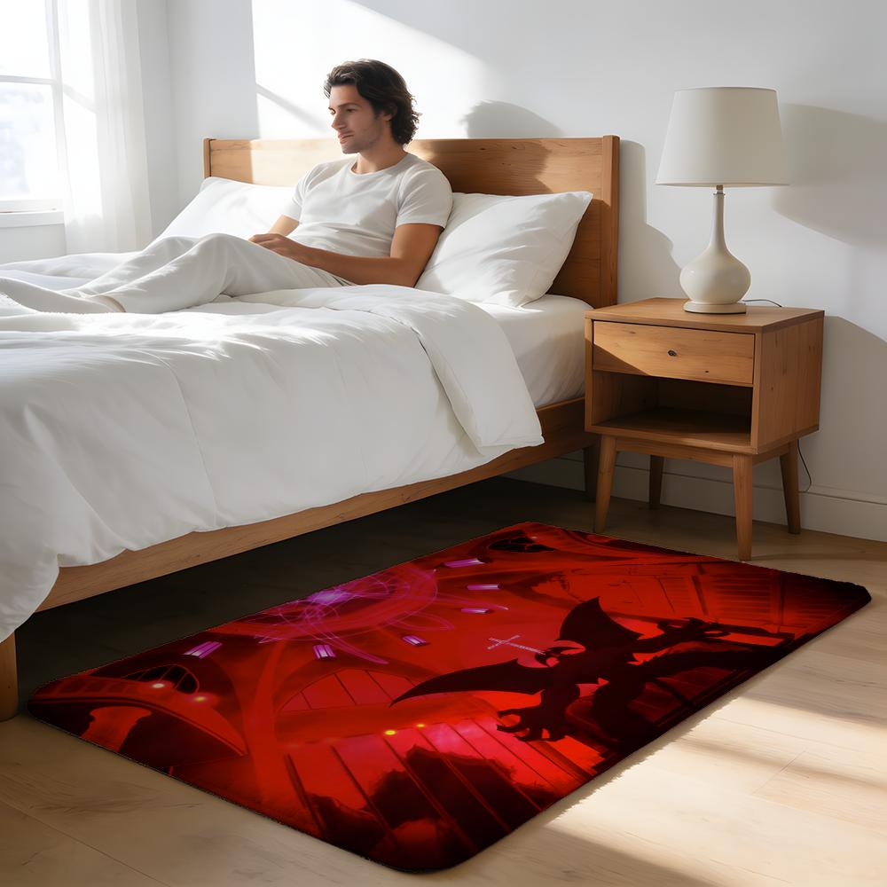 Floor Mat Soft Flannel Rug Non Slip Absorbent Mat for Bathroom Bedroom Home Decor Anime D Devilman C Crybaby