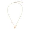 Rose Quartz Lock Heart Long Necklace_Nz1137