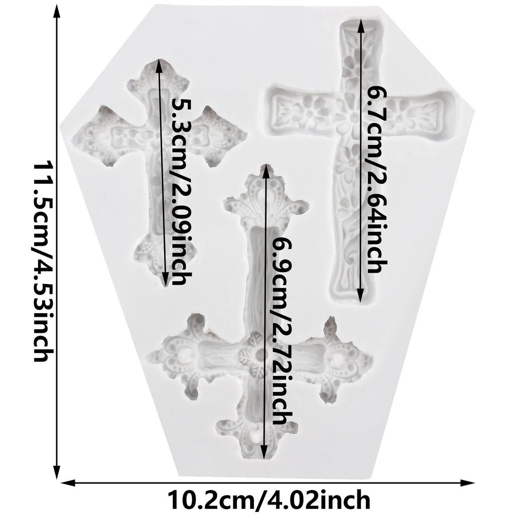 Силиконовая форма Крест Формы для мастики Крест Инструменты для украшения торта Топпер для кекса Конфета Сахарная мастика Полимерная глина